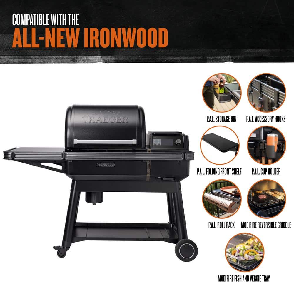 Traeger Ironwood Black Electric Wood Pellet Grill with WiFi