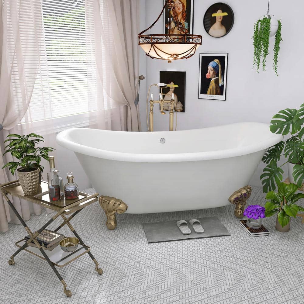 White Hexagon Porcelain Mosaic Tile with Marble Look
