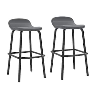 30 in. Metal Frame Outdoor Bar Stools (2-Pack)