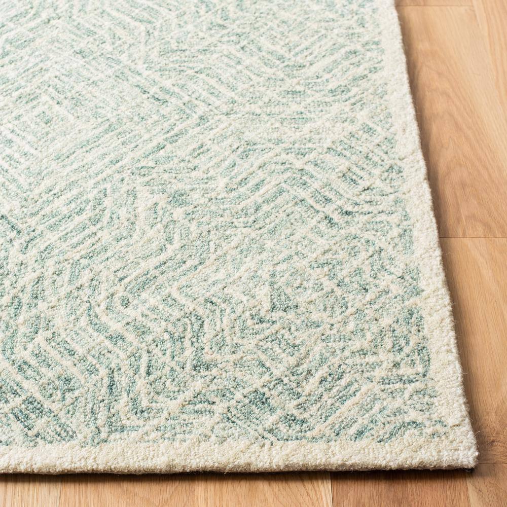 Capri Blue and Ivory Hand-Tufted Wool Area Rug 3' x 5'