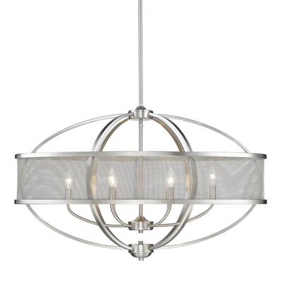 Golden Lighting Colson PW 6-Light Pewter Chandelier-3167-6 PW-PW - The ...