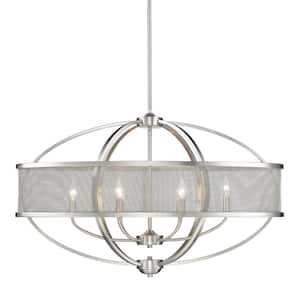 Colson PW 6-Light Pewter Pendant with Shade