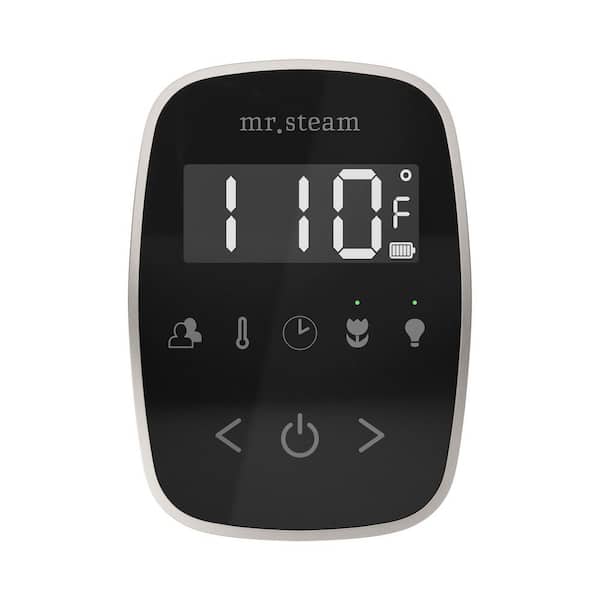 ButlerFlex Steam Shower Control Package with TempoFlex Control and Steamhead in Black Brushed Nickel