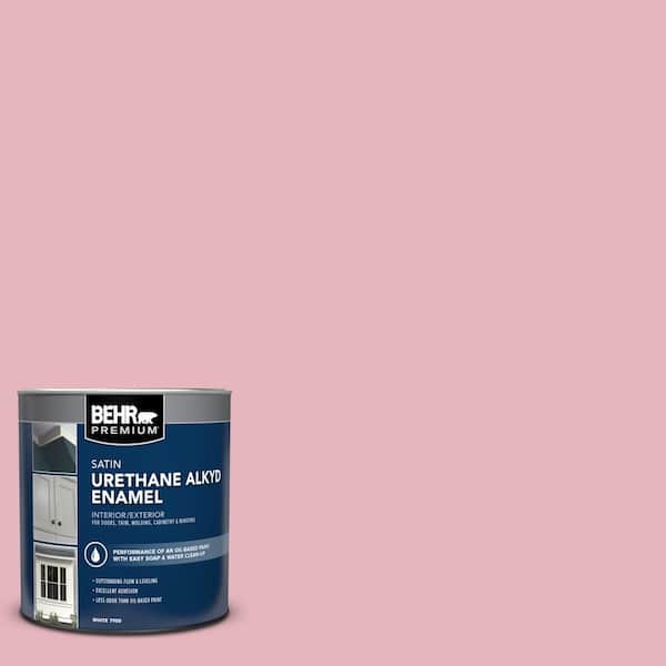 1 qt. #M140-3 Premium Pink Satin Enamel Urethane Alkyd Interior/Exterior Paint