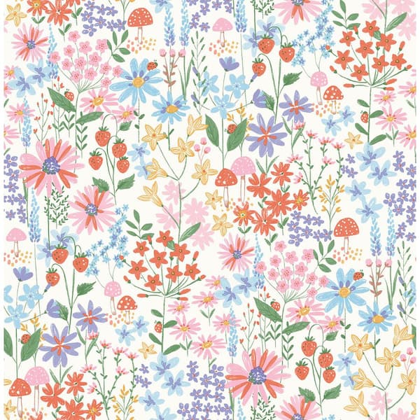 Zena Multicolor Berries and Blooms Wallpaper