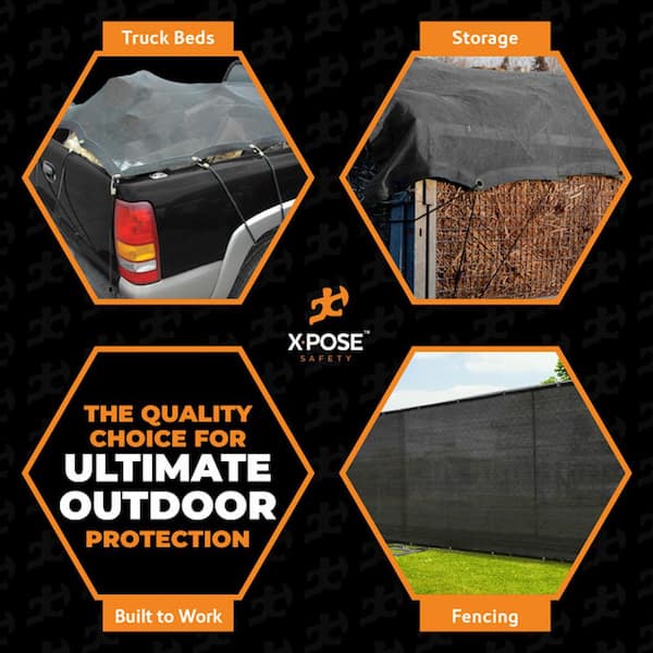 XPOSE SAFETY Heavy-Duty Mesh Tarp 20 ft. x 50 ft. Multi