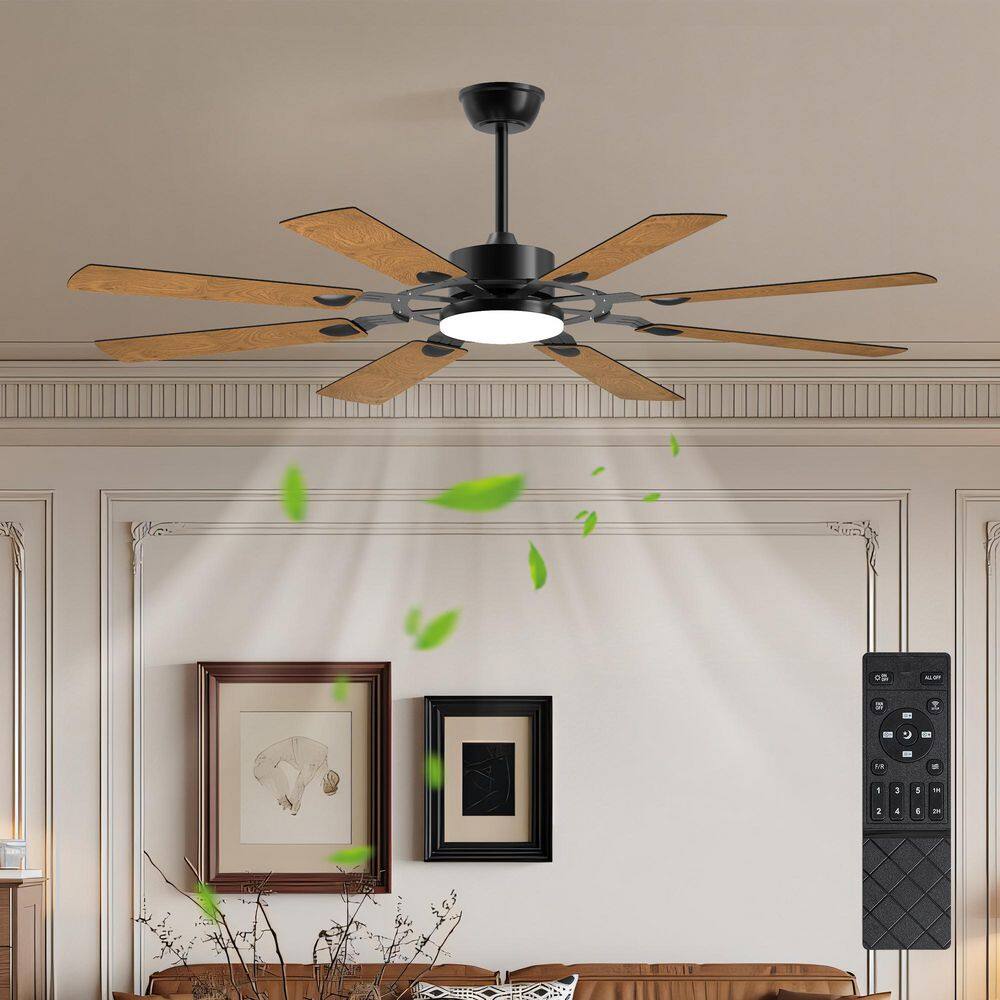 Mireth 60 in. Integrated LED Farmhouse Indoor/Outdoor Smart Ceiling Fan with DC Remote Control for Bedroom, Living Room price history on PriceWatchPro