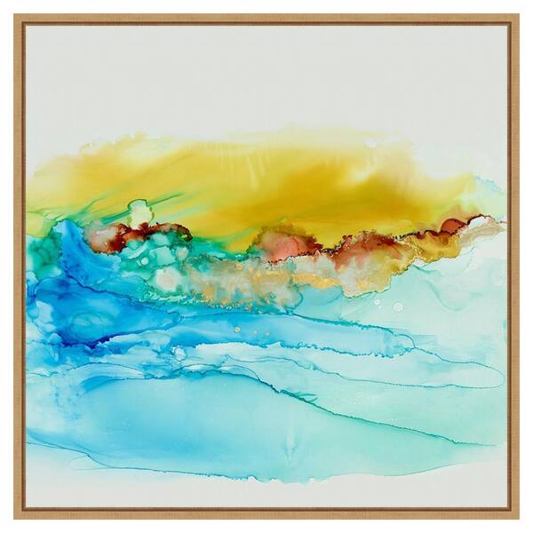 Amanti Art Sky Alive by Lera 30 in. W x 30 in. H. Canvas Wall Art Print Framed in Brown