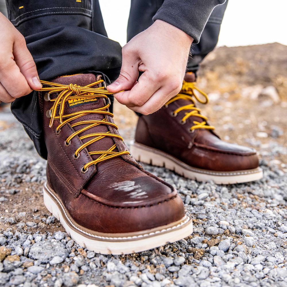 DEWALT Men's Flex Moc 6'' Work Boots - Soft Toe - Walnut Pitstop