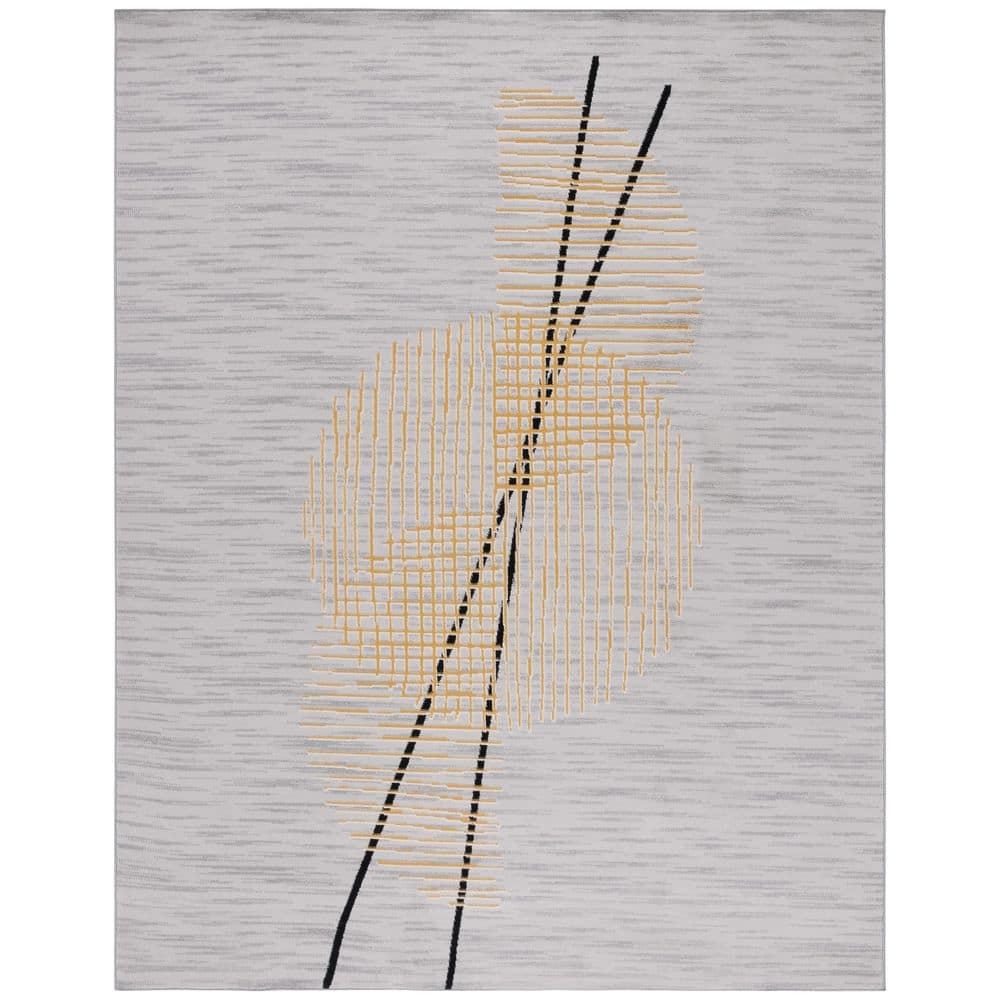 Odyssey 9 ft. x 12 ft. Gray/Gold Abstract Geometric Area Rug price history on PriceWatchPro