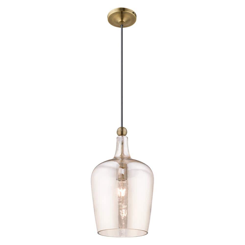 Antique Brass Champagne Glass Mini Pendant Light