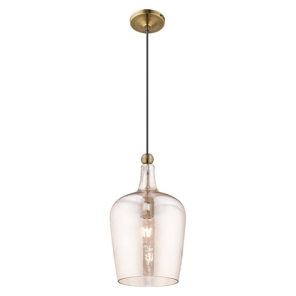Antique Brass Champagne Glass Mini Pendant Light