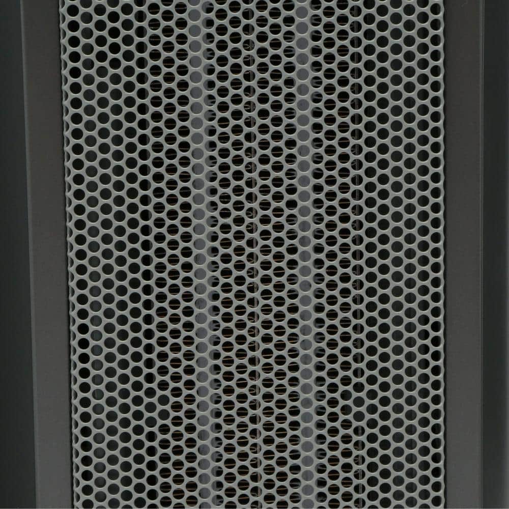 Silver 28.5" Ceramic Tower Heater with Thermostat and Remote