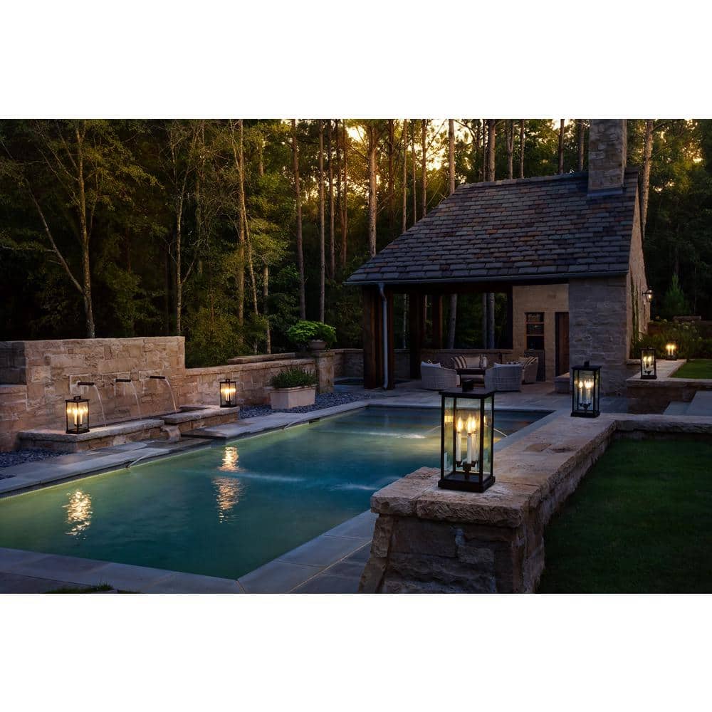 Weymouth 3-Light Black Pier Mount price history on PriceWatchPro