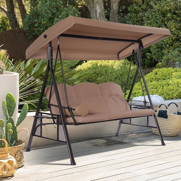 deluxe patio swing with canopy