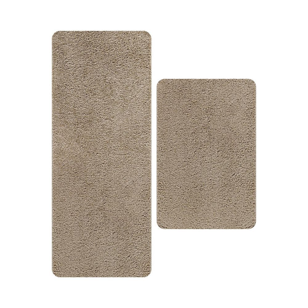 1 ft. x 2 ft. Beige Silky Pieces Solid Non Slip Easy Clean Non Shedding Modern Indoor Area Rug price history on PriceWatchPro