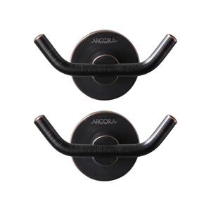 Wall Mounted Bathroom J-Hook Robe/Towel Hook in Oil Rubbed Bronze 2 Pack