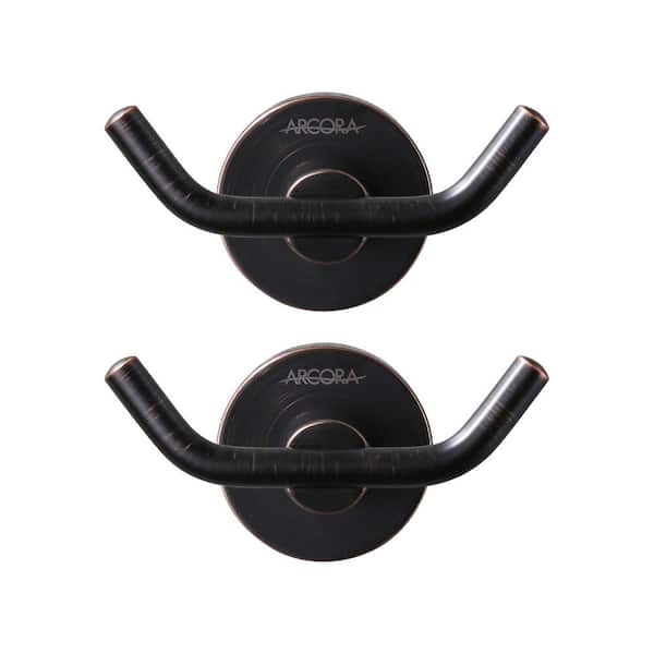 ARCORA Wall Mounted Bathroom J-Hook Robe/Towel Hook in Oil Rubbed Bronze 2 Pack
