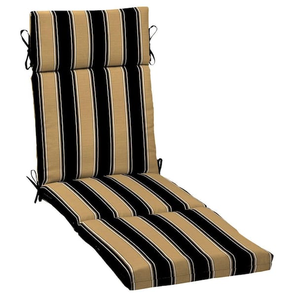 Hampton Bay Twilight Stripe with Roux Outdoor Chaise Lounge Cushion