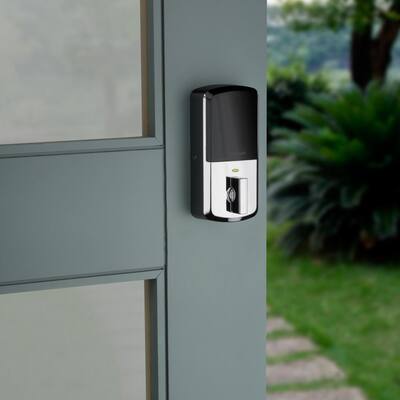 HALO Polished Chrome Touchscreen Wi-Fi Electronic Single-Cylinder Smart Lock Deadbolt featuring SmartKey Security