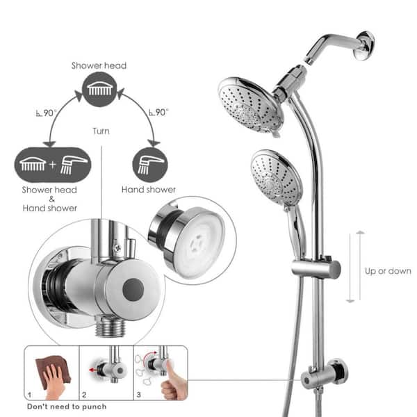 Punch Free Fixed Seat Suction Cup Shower Holder, Removable Shower