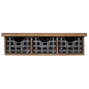 Reclaimed 21.1 in. W x 6.4 in. Brown and Gray Decorative Shelf