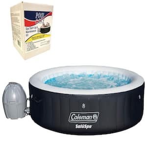 6 ft. x 6 ft. Round SaluSpa 4 Person Inflatable Pool Spa and 3 Month Chemical Maintenance Kit