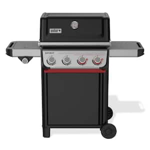 Spirit E-435 4-Burner Liquid Propane Gas Grill in Black with Sear Zone and Side Burner