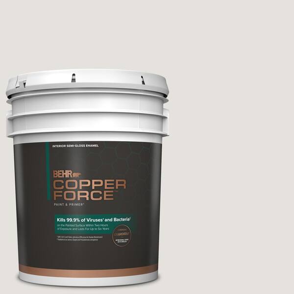 COPPER FORCE 5 gal. #MQ3-04 Quiet on The Set Semi-Gloss Enamel Virucidal and Antibacterial Interior Paint & Primer