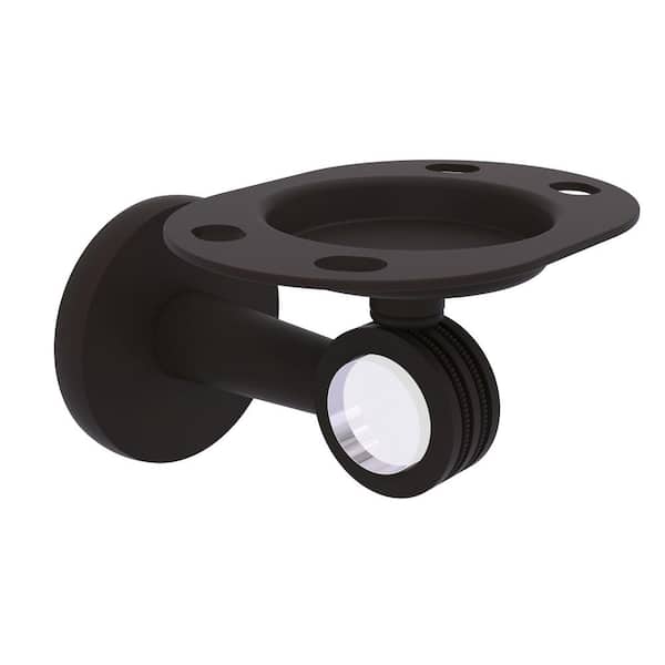 Allied Brass Clearview Tumbler and Toothbrush Holder with Dotted Accents in Oil Rubbed Bronze