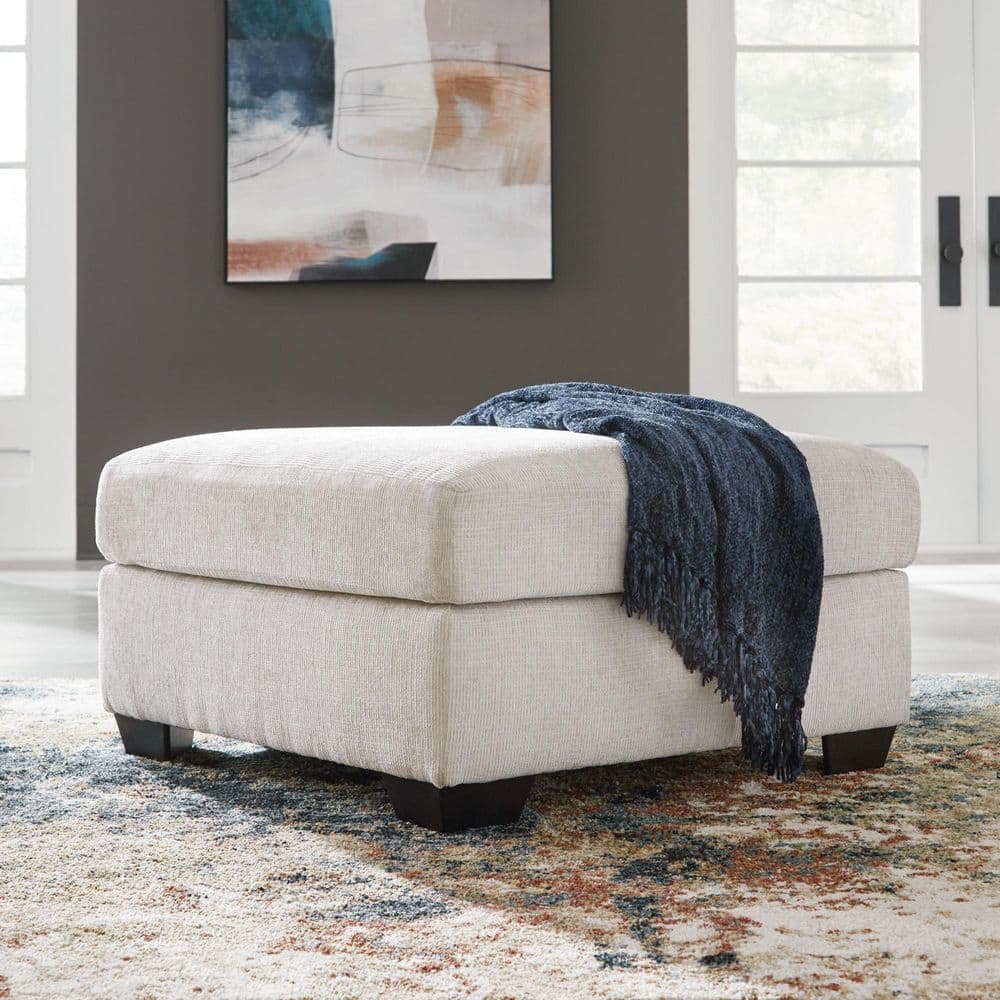 Aviemore White Polyester Square Cocktail Medium Ottoman price history on PriceWatchPro