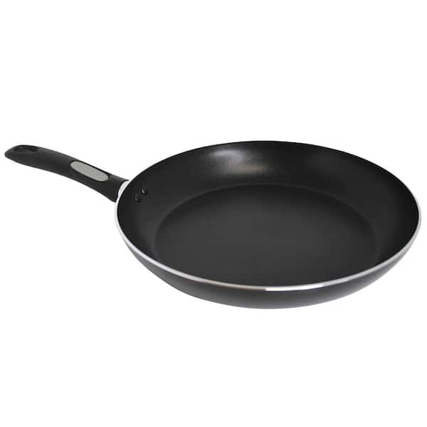 Mirro 12 in. Aluminum Nonstick Frying Pan in Black with Glass Lid