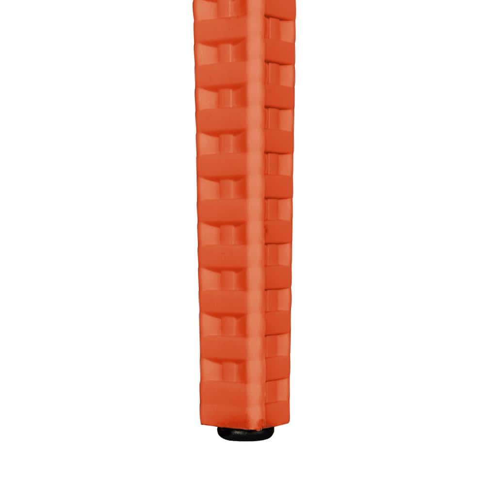 LeisureMod Weave Mace Contemporary Orange Polypropylene Dining Chair - Set of 4