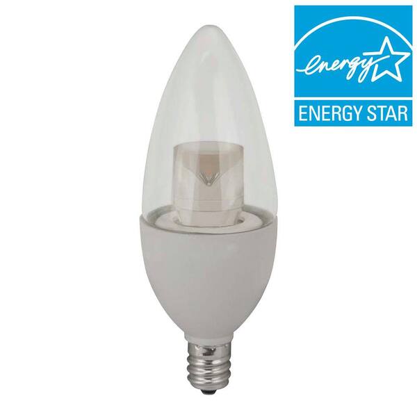 TCP 40W Equivalent Soft White  B10 Candelabra Dimmable LED Light Bulb (3-Pack)