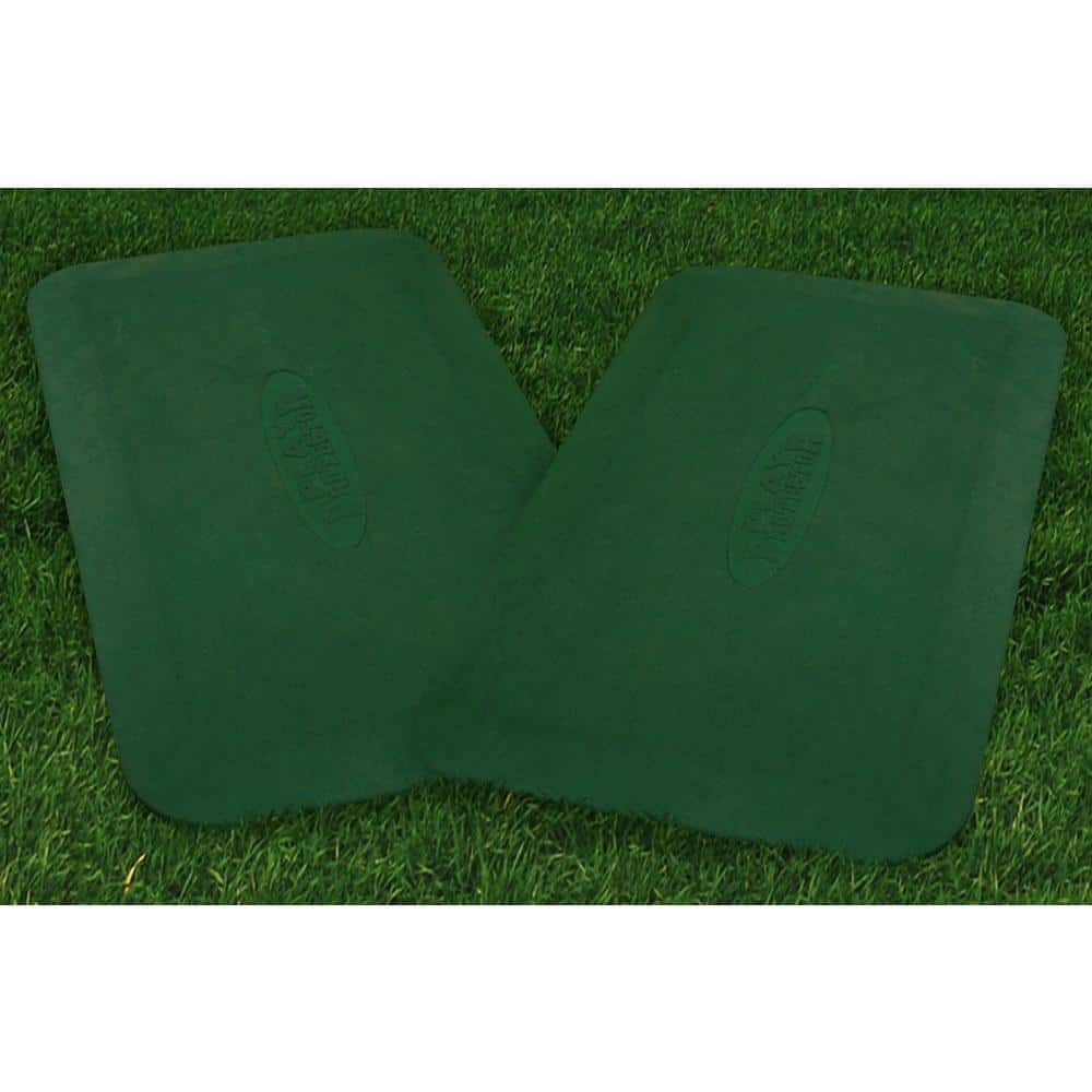 Green Rubber Playground Mats for Ground Protection, 40.2 x 20 in, Set of 2