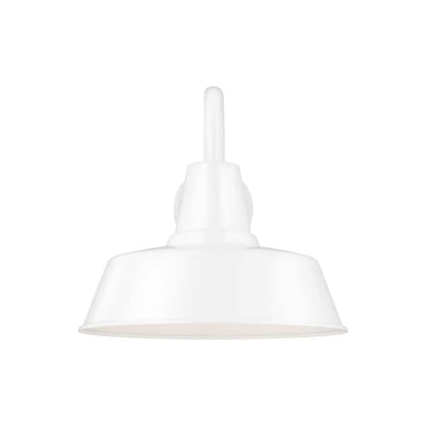 Generation Lighting Barn Light 1 Light White Modern Farmhouse Outdoor Wall Mount Medium Lantern Sconce