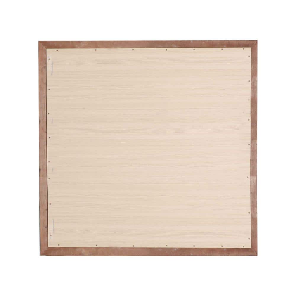 Classic Square Wood Framed Dresser Mirror in Rich Cappuccino