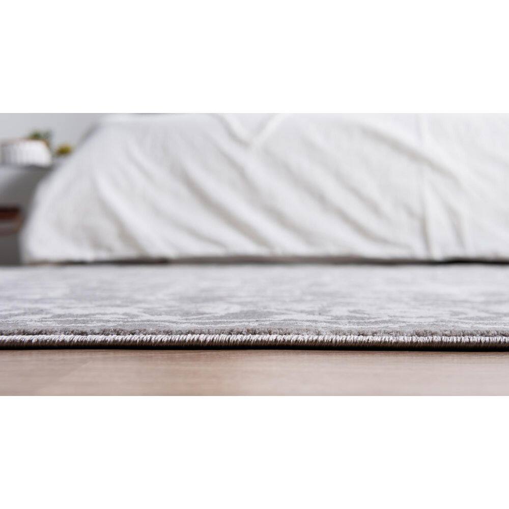 Light Gray Modern Classical 8' x 10' Indoor Abstract Rug