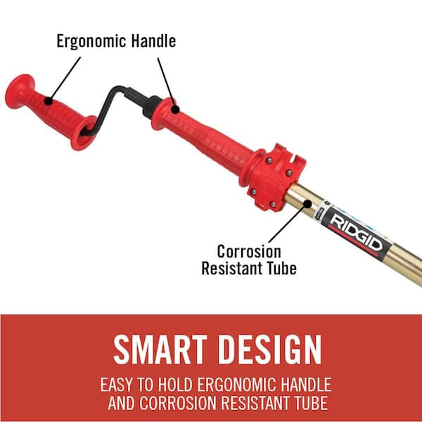 RIDGID K-6P Hybrid Toilet Snake Auger, Cable Extends to 6 ft. with  Integrated Bulb Head (Manual or Cordless Drill Operated) 56658 - The Home  Depot