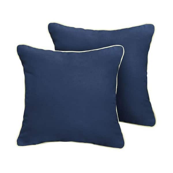 2pk Montlake FadeSafe Indoor/Outdoor Throw Pillows Heather Indigo - Classic  Accessories