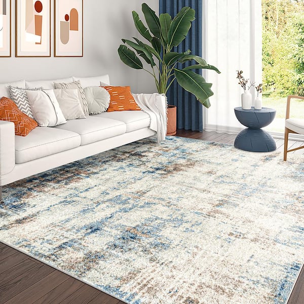 Chelsea Abstract Navy 5 ft. x 7 ft. Indoor Area Rug