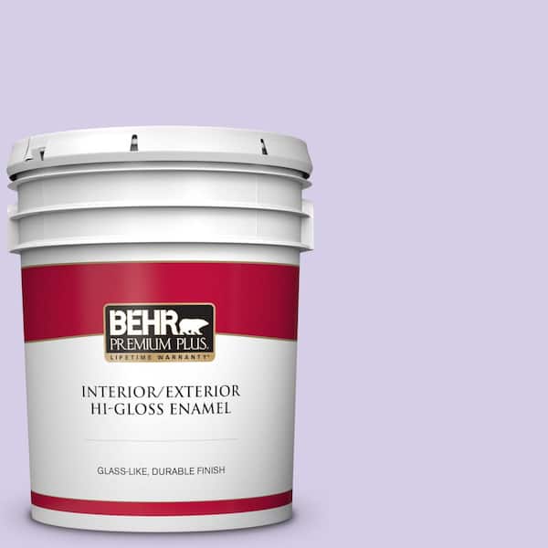 BEHR PREMIUM PLUS 5 gal. #640A-3 Potentially Purple Hi-Gloss Enamel Interior/Exterior Paint