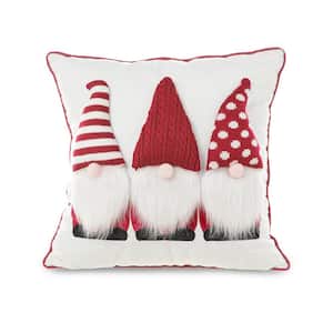 18 in. W x 18 in. H Heavy Knitted Gnome Pillow