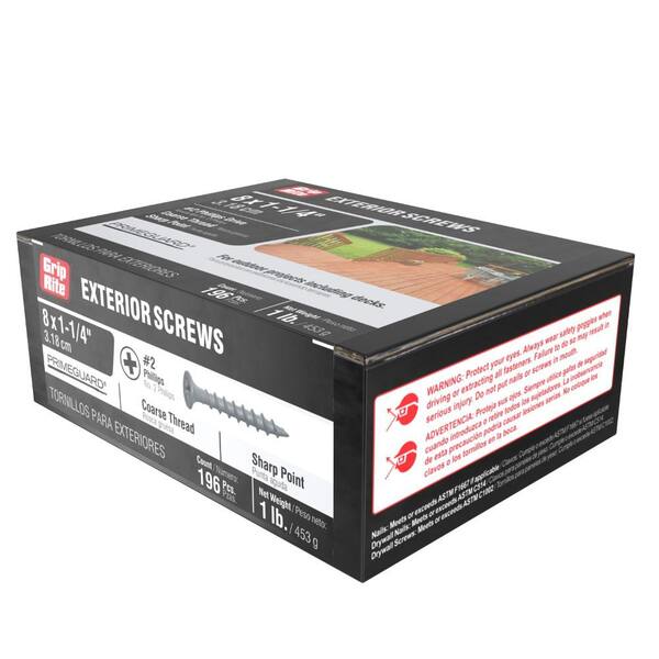 #6 x 1-1/4 in. Philips Bugle-Head Coarse Thread Sharp Point Polymer Coated Exterior Screw (1 lb./Pack) #6 x 1-1/4 in. Philips Bugle-Head Coarse Thread Sharp Point Polymer Coated Exterior Screw (1 lb./Pack)