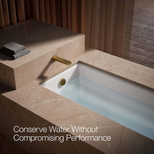 KOHLER Parallel Wall Mount Bathtub Spout in Vibrant Brushed Moderne Brass
