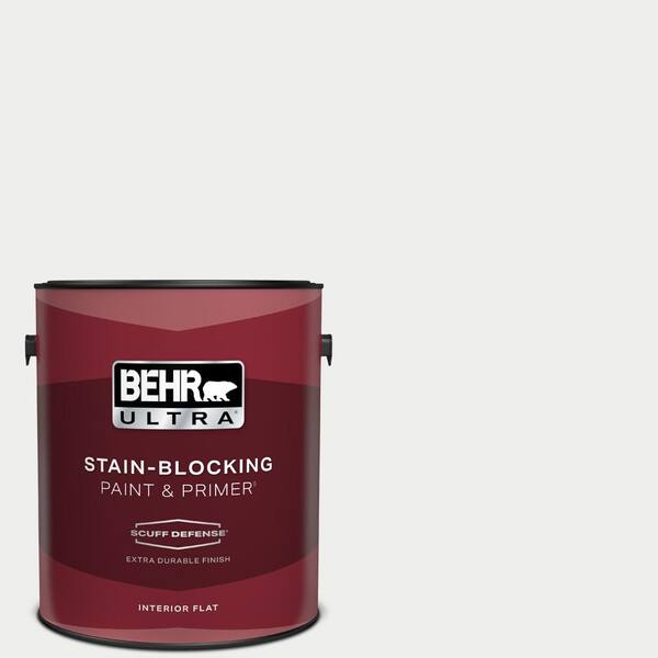 BEHR ULTRA 1 gal. #760E-1 Igloo Extra Durable Flat Interior Paint & Primer