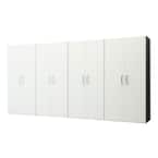 4-Piece Composite Wall Mounted Garage Storage System in White (144 in. W x 72 in. H x 21 in. D)