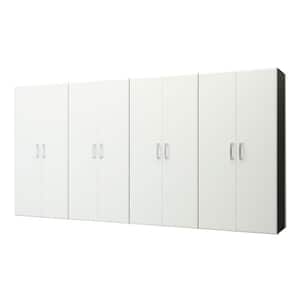 4-Piece Composite Wall Mounted Garage Storage System in White (144 in. W x 72 in. H x 21 in. D)