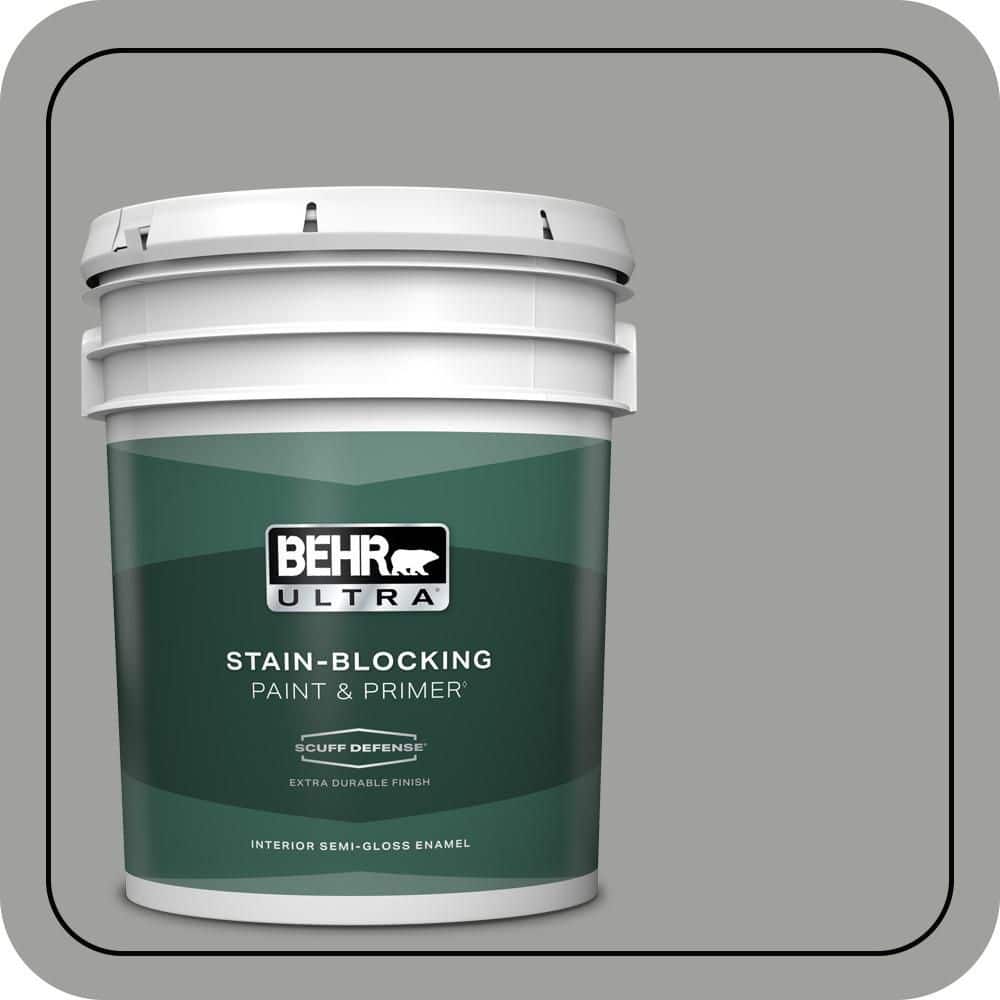 5 gal. #MQ6-22 Gateway Gray Extra Durable Semi-Gloss Enamel Interior Paint & Primer price history on PriceWatchPro
