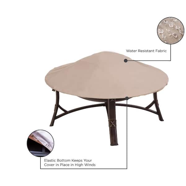 Modern Leisure Chalet Outdoor Patio Round Firepit Cover, Fits up to 44